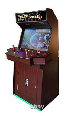 4 PLAYER STANDUP Arcade Machine\uD83D\uDD253500 Classic Games? 32 inch SCREEN DARK WOOD