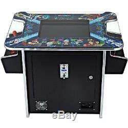 4 Player Cocktail Arcade Machine 2475 Classic Games 3 Sided With 2 Stools 194lbs