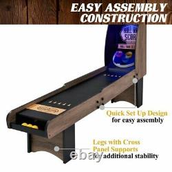 84 Inch Light Up Roll & Score Arcade Game Room Skee Ball Auto Ball Return NEW