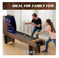 84 Inch Roll And Score Arcade Game Table Skee-ball Led Scorer