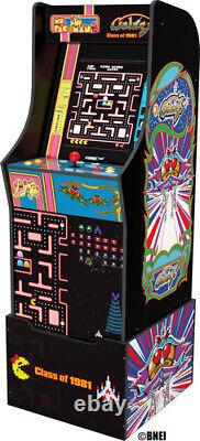 ARCADE1UP MS PACMAN/GALAGA 1981 40TH Anniversary Edition Arcade withRiser, Lit M