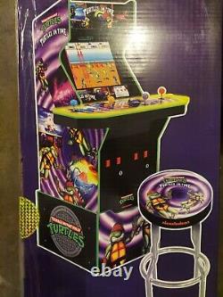 Arcade 1UP TMNT Ninja Turtles Cabinet Machine withcustom riser+stool and warranty