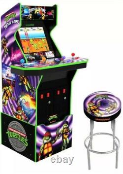Arcade 1UP TMNT Teenage Mutant Ninja Turtles In Time With RISER & BARSTOOL