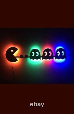 Arcade Pac Man lighted LED sign Game room, Retro, Man cave, Bedroom, Night light