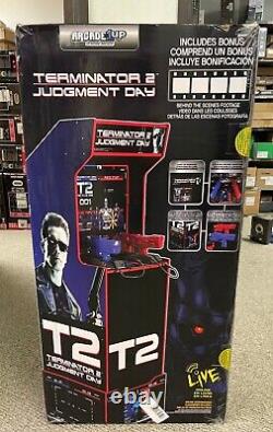 Arcade1UP Terminator 2 Judgement Day-T2 Arcade Game with Light-up Marque NEW
