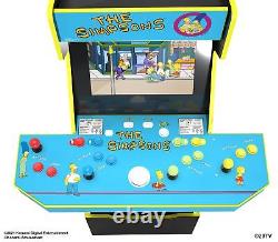 Arcade1UP The Simpsons Live Arcade Cabinet with Riser & Lit Marquee 4 Player