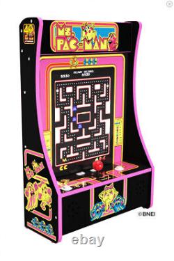 Arcade1Up Ms. Pac-Man Partycade 10 Games Lit Marquee Stereo Arcade Dig Dug NEW