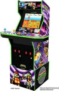 Arcade1Up Turtles in Time with Riser, Marquee, & Deck Protector New