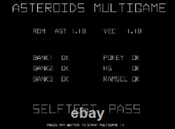 Asteroids Free play and High Score Save Kit Arcade 