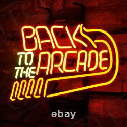 Back to the ArcadeMan Cave Game Room Wall Beer Bar Neon Sign Light Shop Club