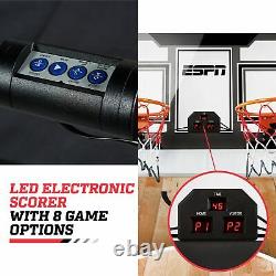 Basketball Arcade ESPN Hoops Game 2-Player EZ-Fold LED Score Sturdy Easy Storage