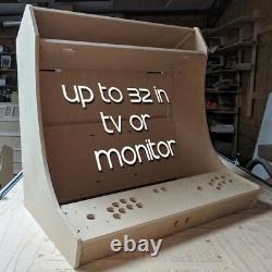 DIY TINY Bartop / Tabletop Arcade Cabinet Kit for 32in TV or 32in Monitor HAPP