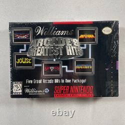 Factory Sealed Williams Arcade's Greatest Hits Super Nintendo Video Game snes