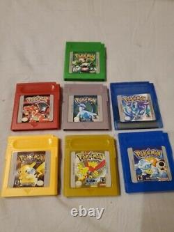 Gameboy Color Pokemon Game Set (Red, Yellow, Blue, Silver, Crystal, Gold, Green)