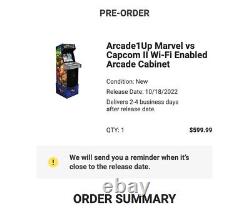 Marvel Vs Capcom 2 Arcade1Up Cabinet Confirmed Pre-Order Free Shipping Sealed
