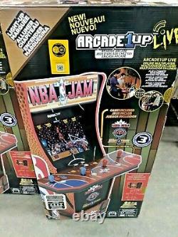 NEW Arcade1Up NBA Jam LIGHT-UP MARQUEE Arcade CABINET W' WiFi 3 GAMES IN 1