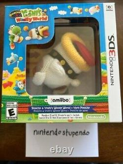 Nintendo 3DS Poochy & Yoshi's Woolly World Yarn Amiibo Bundle BRAND NEW