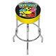 Pacman Stool Adjustable With Extending Legs Foam Padding Chrome Plated