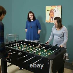 Sunnydaze 55 Foosball Game Table with Drink Holders Sports Arcade Soccer