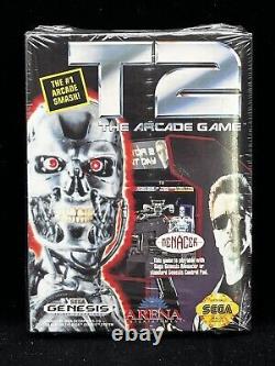 T2 The Arcade Game Terminator 2 Sega Genesis Cardboard Sealed New WATA VGA CGC