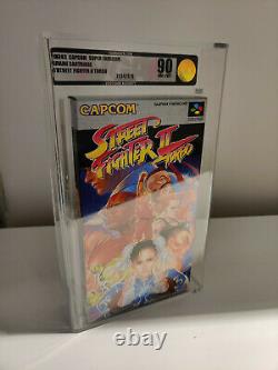 VGA 90! Street Fighter II Turbo Capcom New SNES NES VGA WATA CGC Mint + RARE Gem