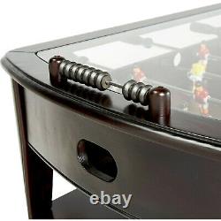 WOODEN FOOSBALL COFFEE TABLE Arcade Game Room Wood Family Sports Indoor Soccer