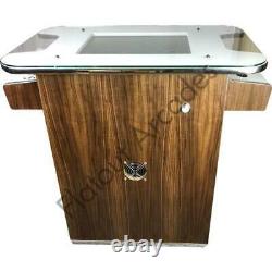 Walnut Arcade Cocktail Table 412 Retro Games 2 Player Gaming Cabinet UK Made
