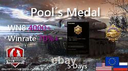 World of Tanks Pools Medal 4000+ WN8 70% Winrate 5 Days (WOT)